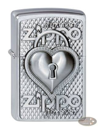 Zippo chrom gebürstet Zippo Heart Forever