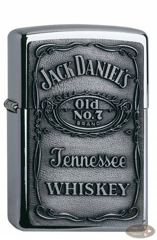 Zippo chrom poliert Jack Daniels No 7 Emblem