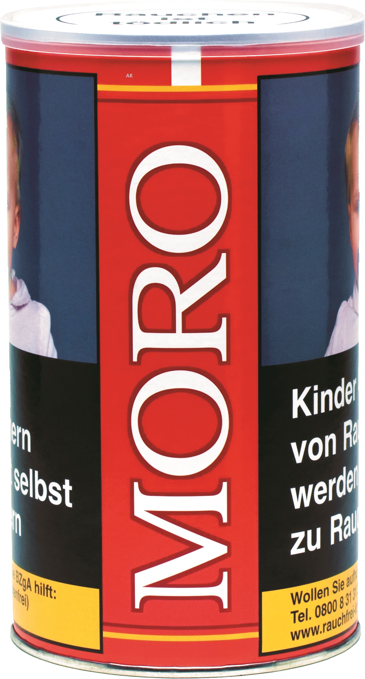 Moro Red Tabak Moro Red Premium Feinschnitt Tabak Dose - 4x 130g + Break Hülsen & Feuerzeuge Moro Rot Tabak Set