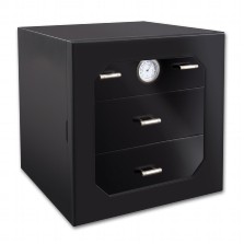 Humidor Schrank mit 3 Schubfächern schwarz