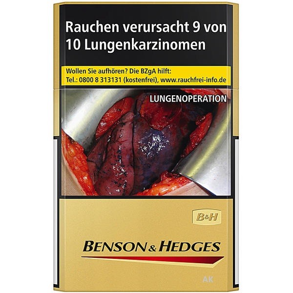 BENSON &amp; HEDGES Gold OP L 8,80 Euro (10x20)